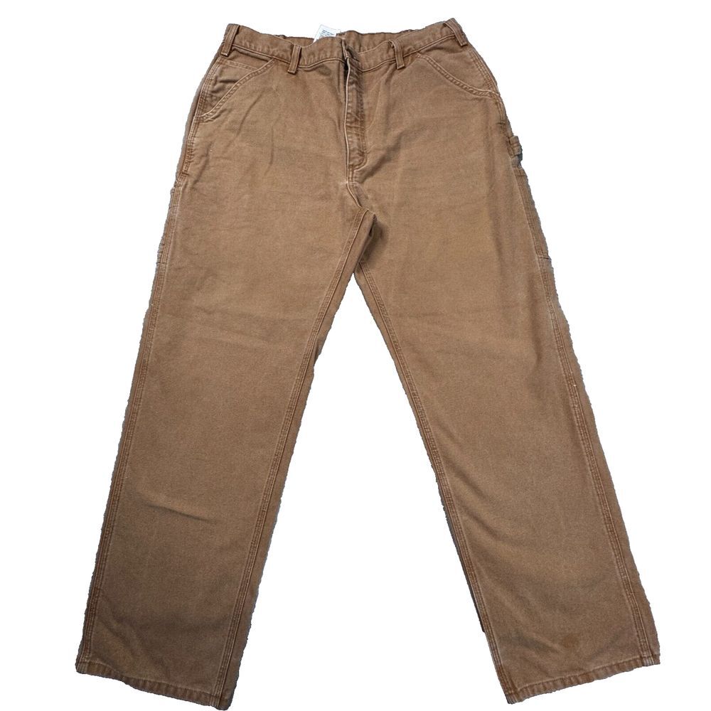 Carhartt Carpenter Pants Brown Size 38x34 (38in x 32in) B11 BRN